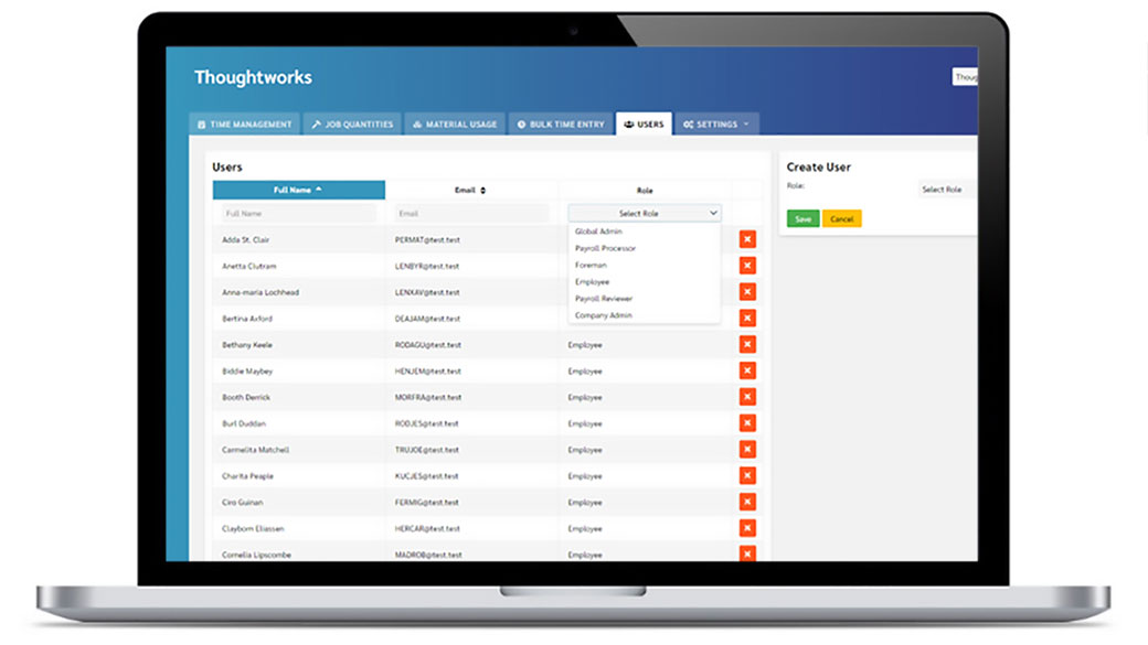 Application aggregate the labor data for accounting purposes