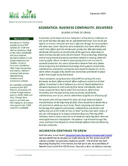 Analyst Report - Acumatica: Business Continuity. Delivered
