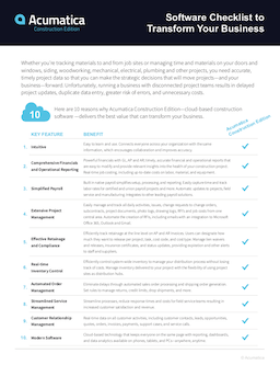 General Checklist - Find the Right Cloud-Based Contractor Software