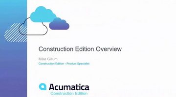 Overview of Acumatica Construction Edition